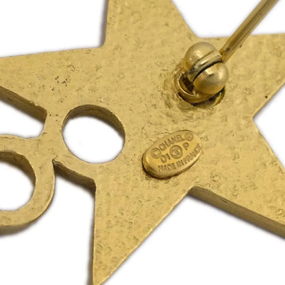 Chanel Star COCO Brooch Pin Black 01P