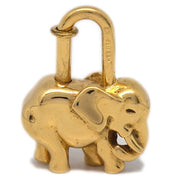 Hermes 1988 Elephant Cadena Lock Bag Charm Gold Small Good