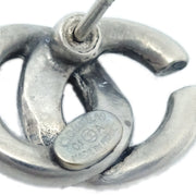 Chanel CC Piercing Earrings Silver 01A