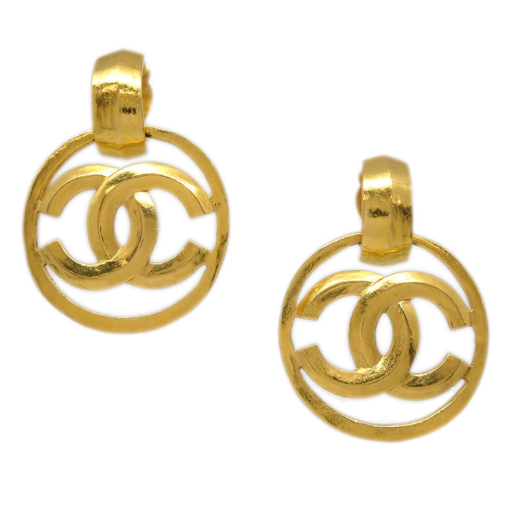 Chanel 1996 Cutout CC Earrings Clip-On
