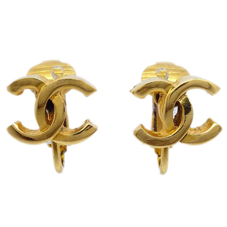 Chanel Mini CC Earrings Clip-On Gold 233