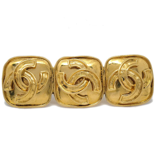 Chanel Triple CC Brooch Pin Gold 94P
