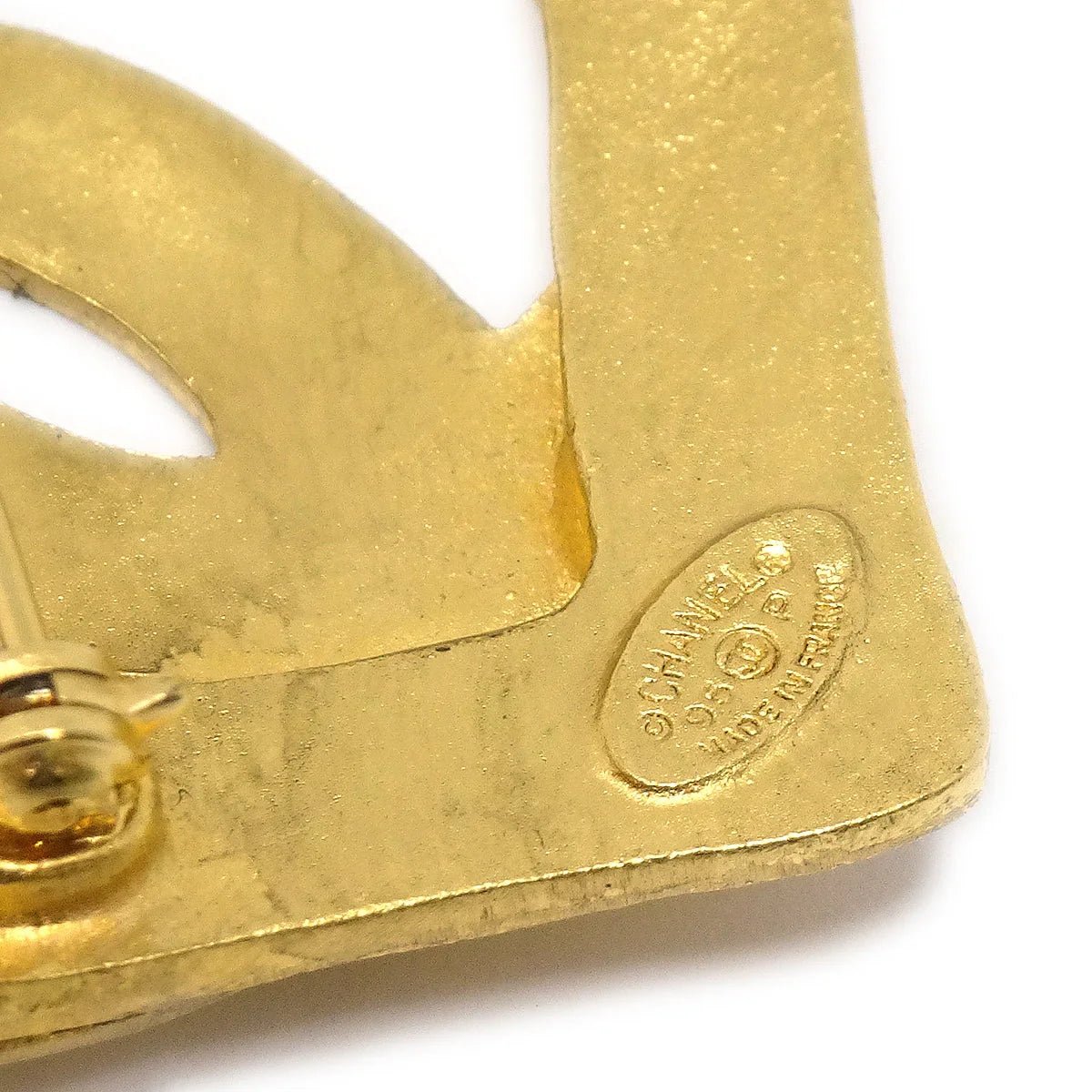 Chanel Heart Brooch Pin Gold 95P