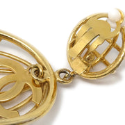 Chanel Birdcage Dangle Earrings Clip-On Gold