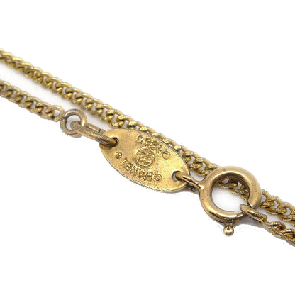 Chanel Clover Pendant Necklace Gold 1993