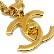 Chanel Turnlock Gold Chain Pendant Necklace 97P