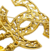 Chanel 1995 Fretwork Paisley CC Brooch