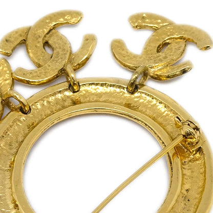 Chanel Fringe Brooch Pin Gold 94P