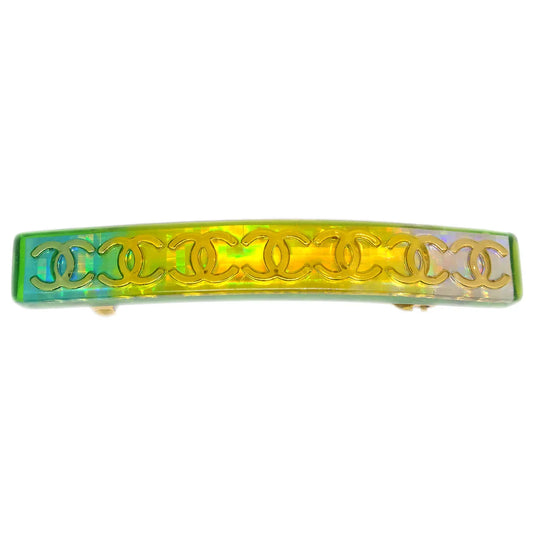 Chanel Hair Clip Hairpin Barrette Yellow 61