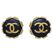 Chanel 1994 Gold & Black 'CC' Earrings