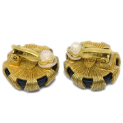 Chanel 1994 Gold & Black 'CC' Earrings
