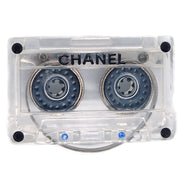 Chanel Cassette Tape Brooch Pin Clear 04P