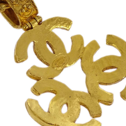 Chanel 1994 Filigree Triple CC Gold Necklace