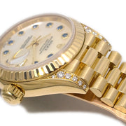 ロレックス オイスターパーペチュアルデイトジャスト 腕時計 Ref.69238 26mm 18KYG サファイア ダイヤモンド