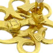 Chanel Flower Earrings Clip-On Gold 96P