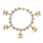 Chanel Rhinestone Bracelet Gold 96P