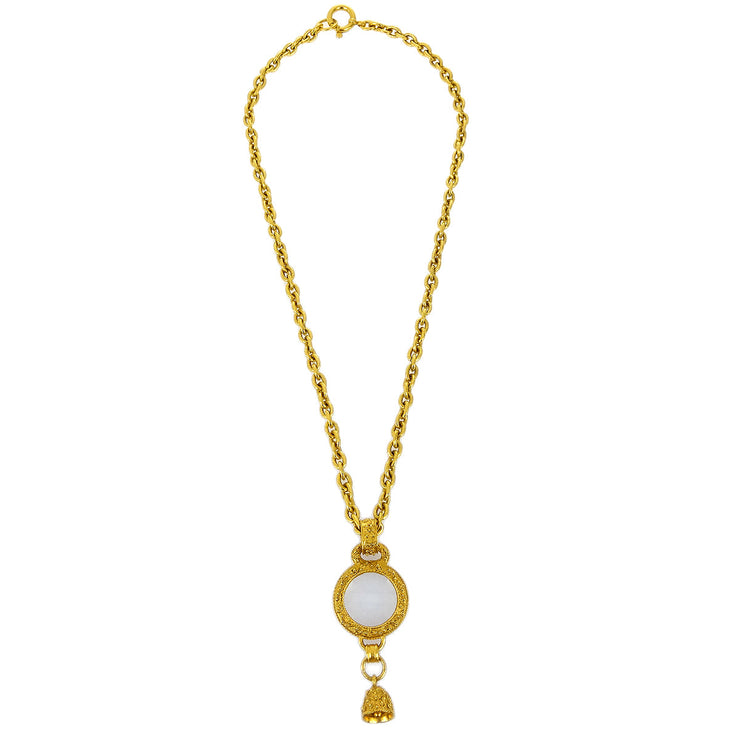 Chanel Loupe Bell Gold Chain Pendant Necklace 94A