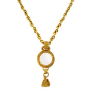Chanel Loupe Bell Gold Chain Pendant Necklace 94A