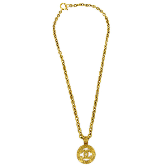 Chanel 1994 Filigree Cutout CC Necklace