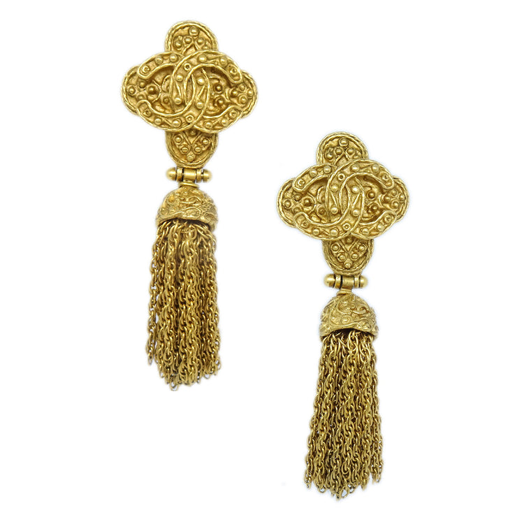 Chanel 1994 Filigree Earrings Clip-On Gold