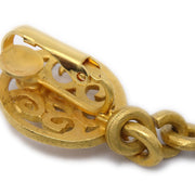 Chanel Bell Dangle Earrings Clip-On Gold 96P