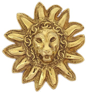 Chanel Lion Brooch Pin Gold