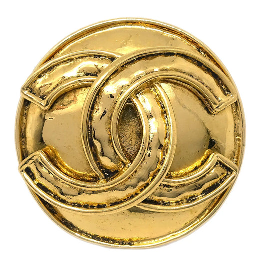 Chanel Medallion Brooch Pin Gold 94P