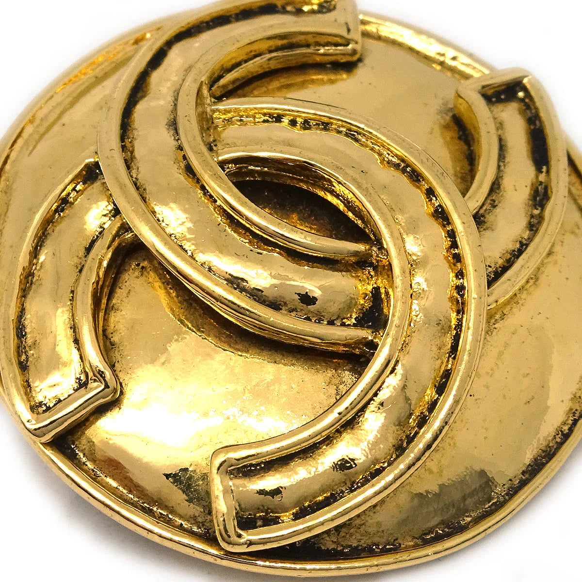 Chanel Medallion Brooch Pin Gold 94P