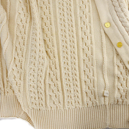 Chanel cable-knit wool long cardigan #38