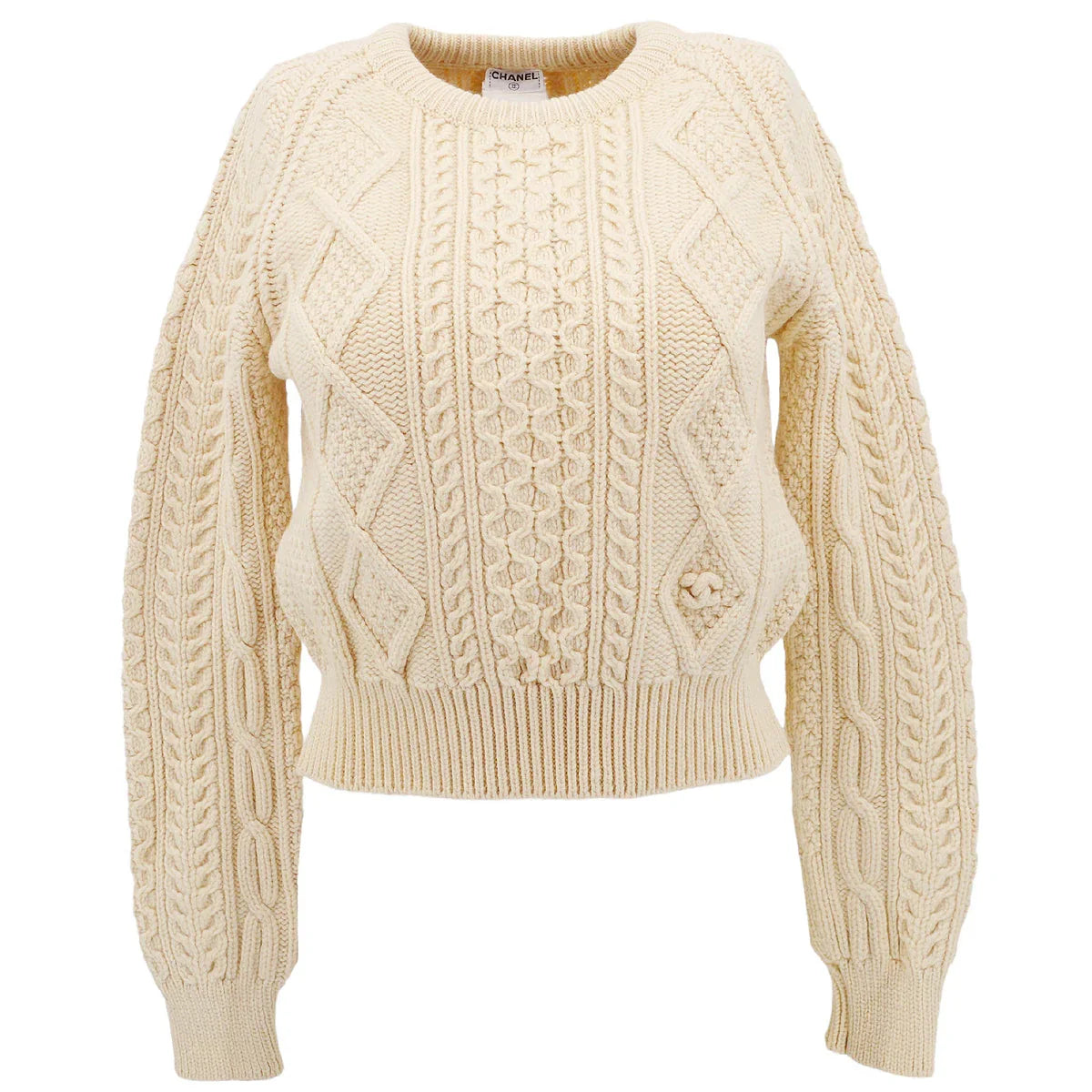 Chanel Fisherman Sweater Ivory #40