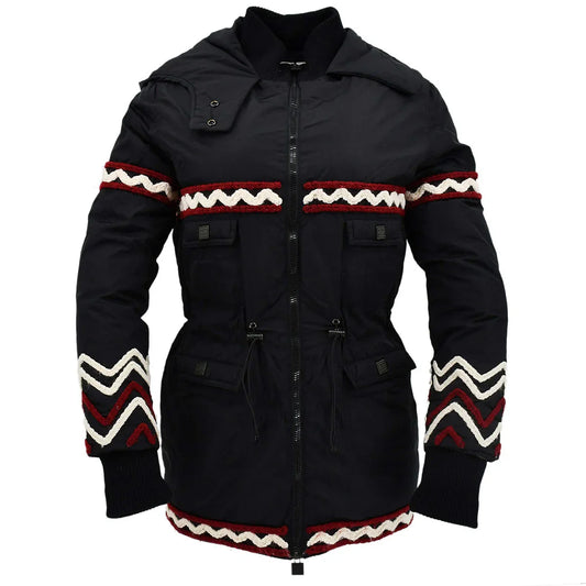 Chanel Sport Line Zip Up Hoodie Jacket Black 07A #38
