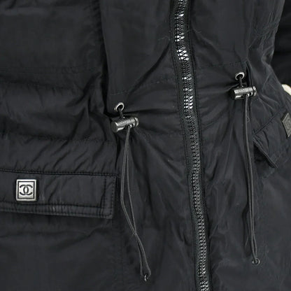 Chanel Sport Line Zip Up Hoodie Jacket Black 07A #38
