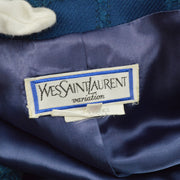 イヴサンローラン セットアップ ジャケット スカート ブルー #42