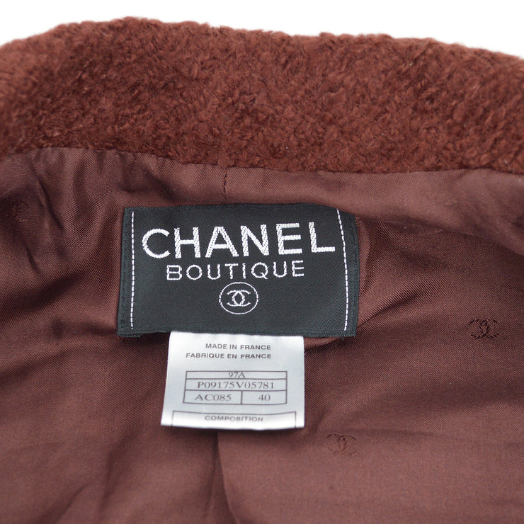 Chanel 1997 fall single-breasted shearling blazer #40