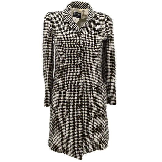 Chanel Coat Black White 96A #36