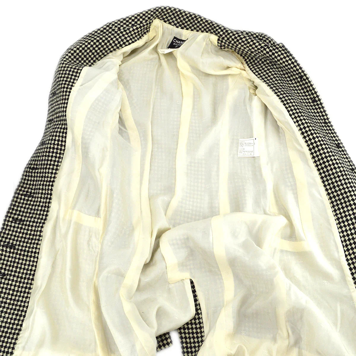 Chanel Coat Black White 96A #36