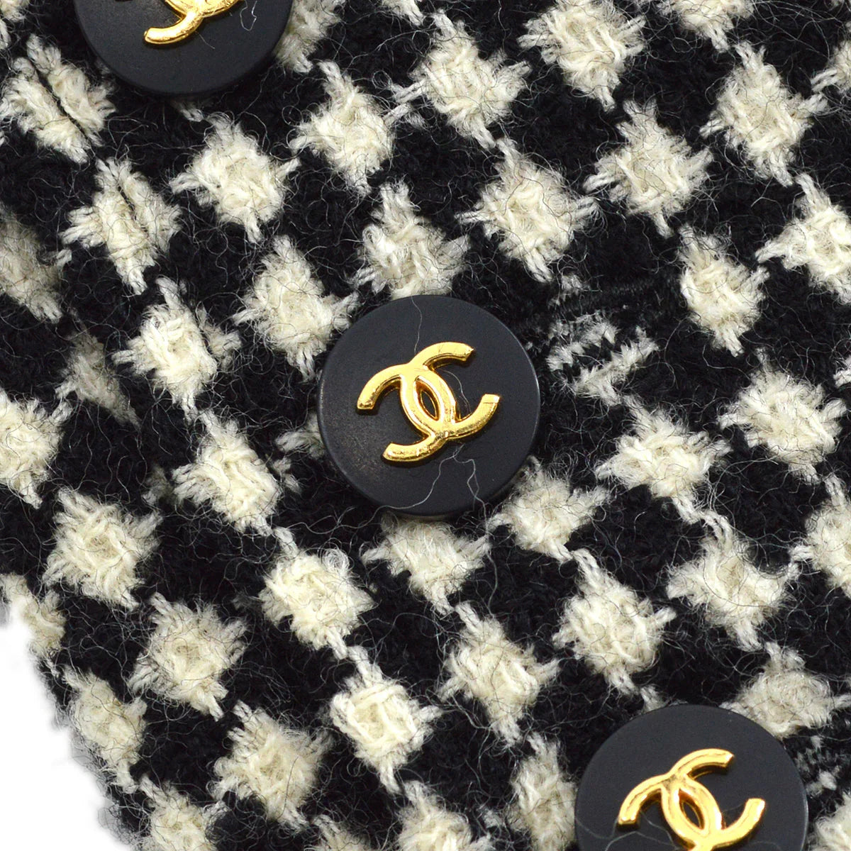 Chanel Coat Black White 96A #36