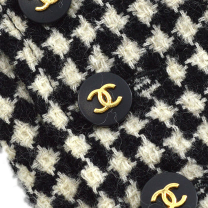 Chanel Coat Black White 96A #36
