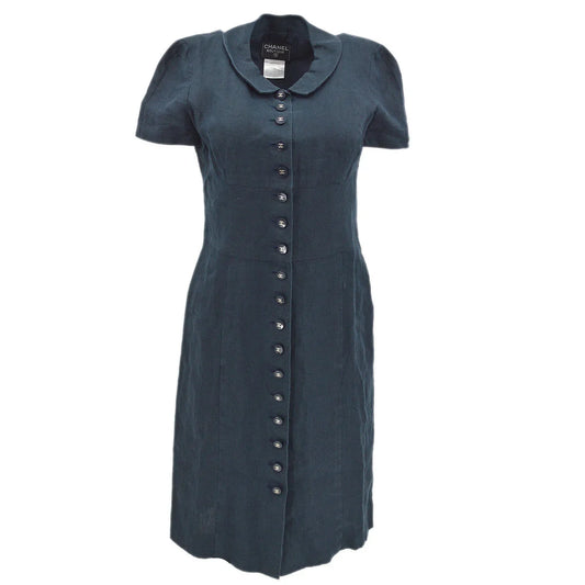 Chanel 1997 high-summer linen minidress #40