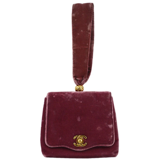 Chanel 1994-1996 Pink Velvet Evening Bag