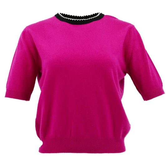 Chanel Short Sleeve Sweater Pink 94A #42