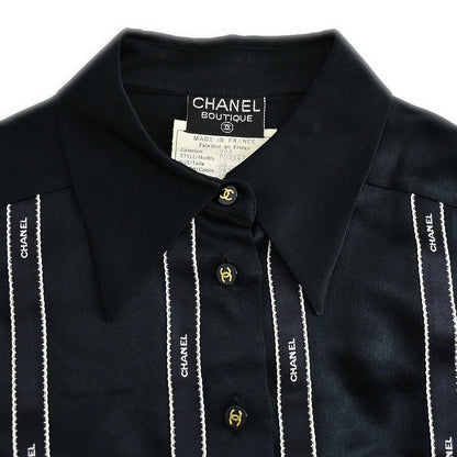 Chanel Fall 1994 logo-print silk shirt #36
