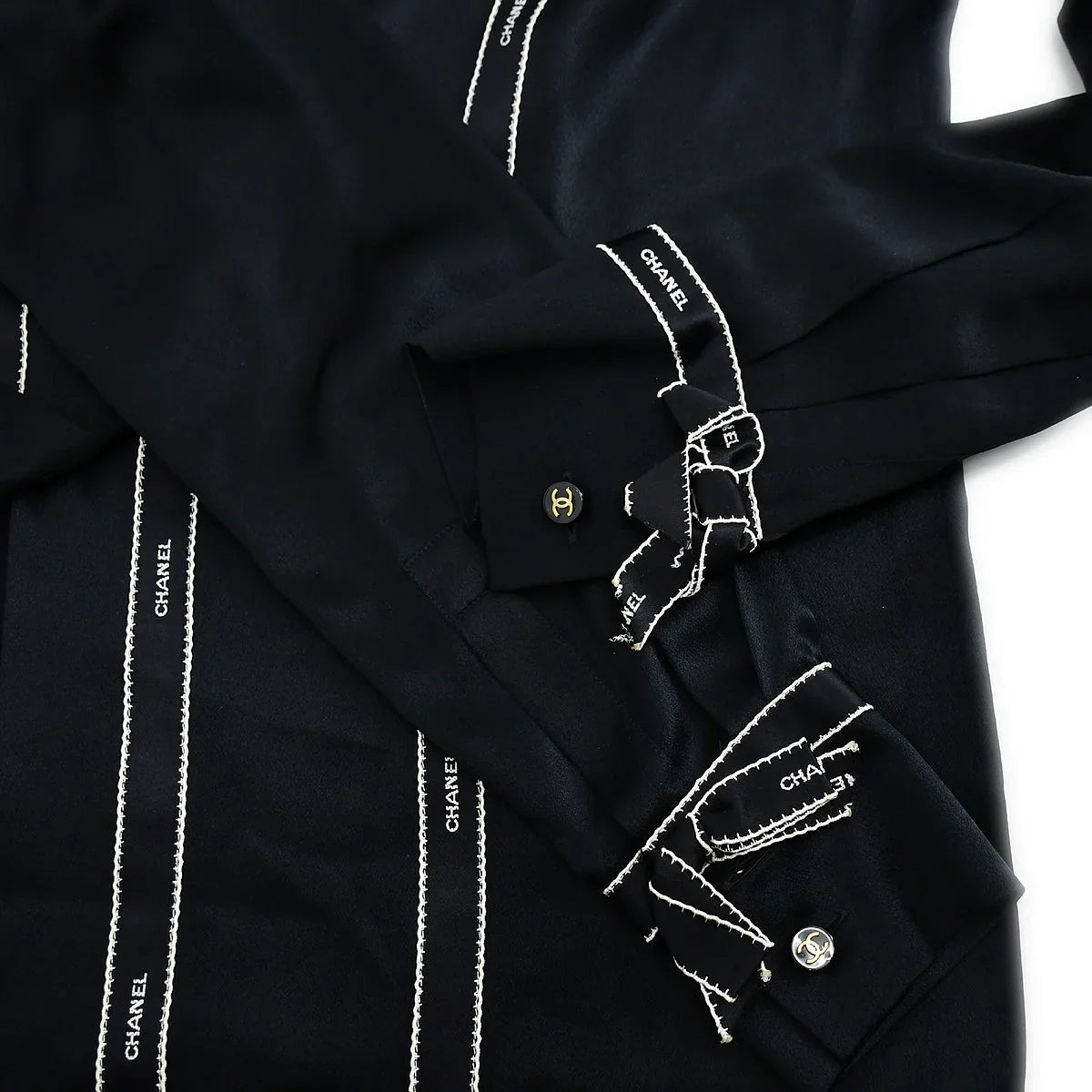 Chanel Fall 1994 logo-print silk shirt #36