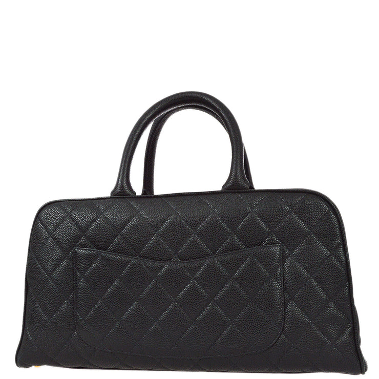 Chanel 2003-2004 Black Caviar Bowling Bag 37