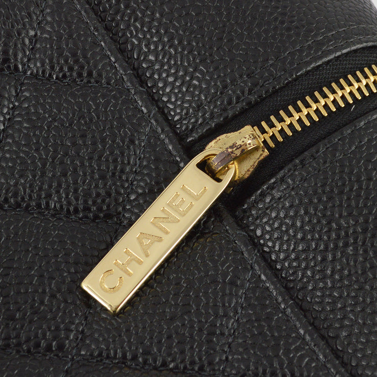 Chanel 2003-2004 Black Caviar Bowling Bag 37