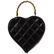 Chanel 1994-1996 Black Heart Vanity Handbag