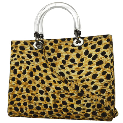 Christian Dior 1999 Cheetah Print Large Lady Dior Bag