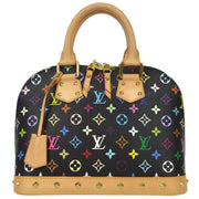 Louis Vuitton 2016 Black Monogram Multicolor Alma PM Handbag M40444