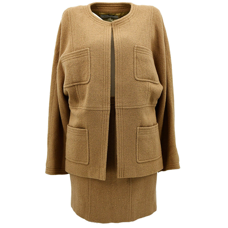 Chanel tweed open-front jacket skirt suit #34
