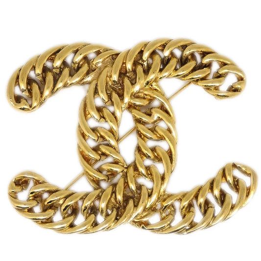 Chanel CC Brooch Pin Gold 1107